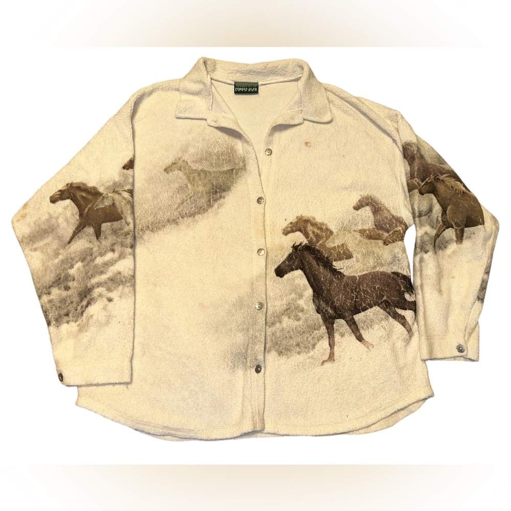 Women’s forest glen apparel shacket with horses